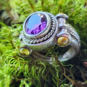 Amethyst silver ring handcrafted in Thailand